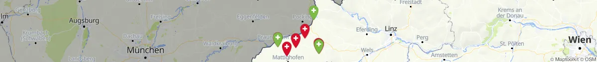 Map view for Pharmacies emergency services nearby Kirchdorf am Inn (Ried, Oberösterreich)